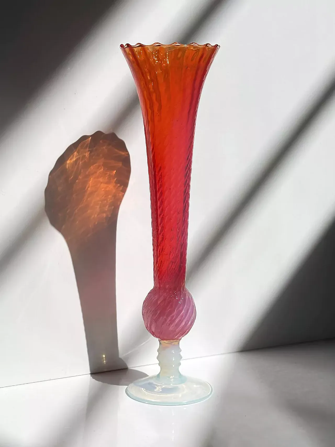 Set of 2 Italian MCM Iridescent Vases 3