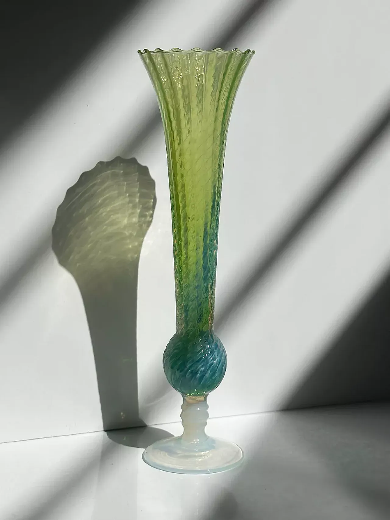 Set of 2 Italian MCM Iridescent Vases 4