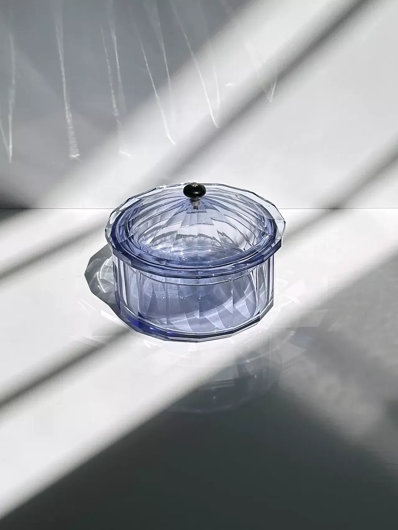 Italian Art Deco Crystal Glass Bonbonniere, 1930s 1