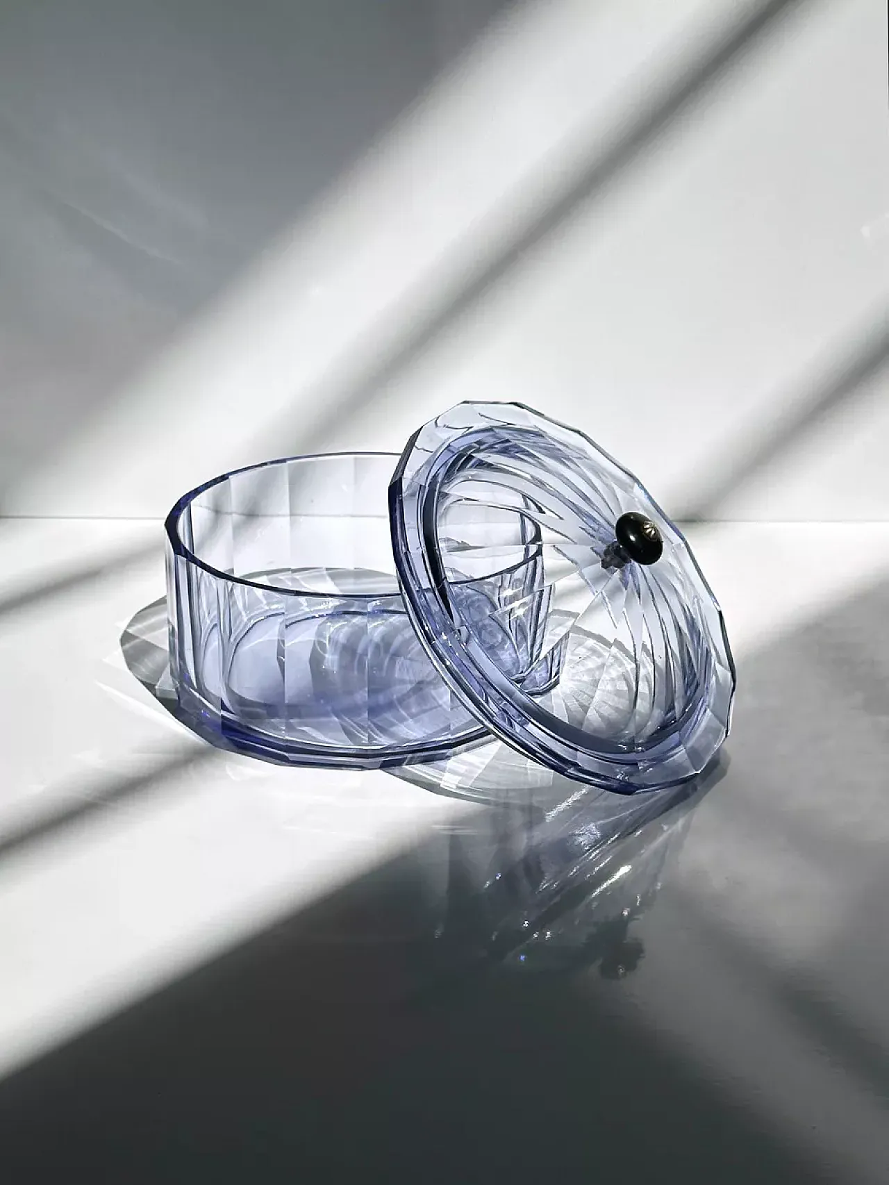 Italian Art Deco Crystal Glass Bonbonniere, 1930s 2