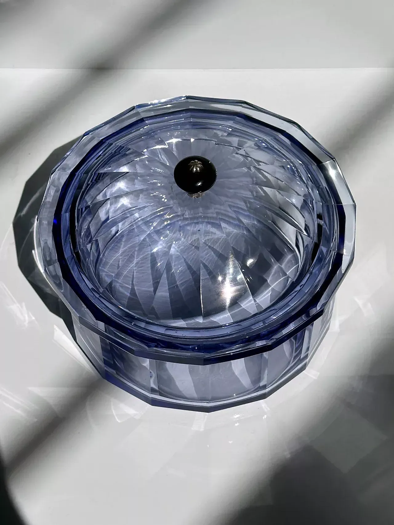 Italian Art Deco Crystal Glass Bonbonniere, 1930s 5