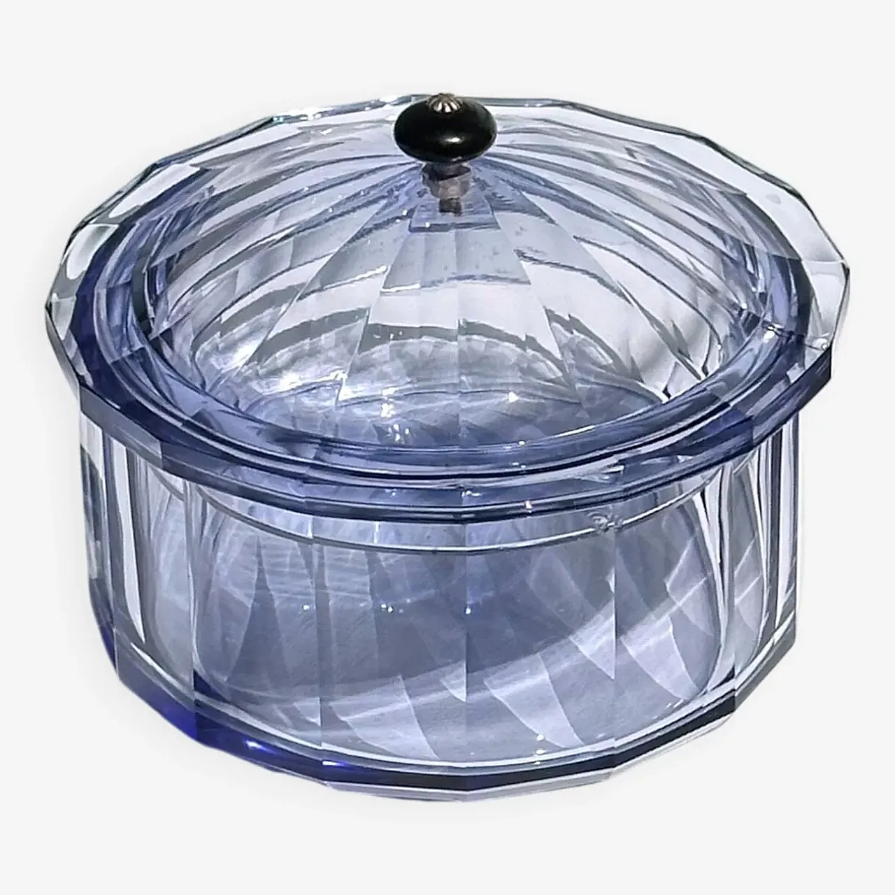 Italian Art Deco Crystal Glass Bonbonniere, 1930s 6