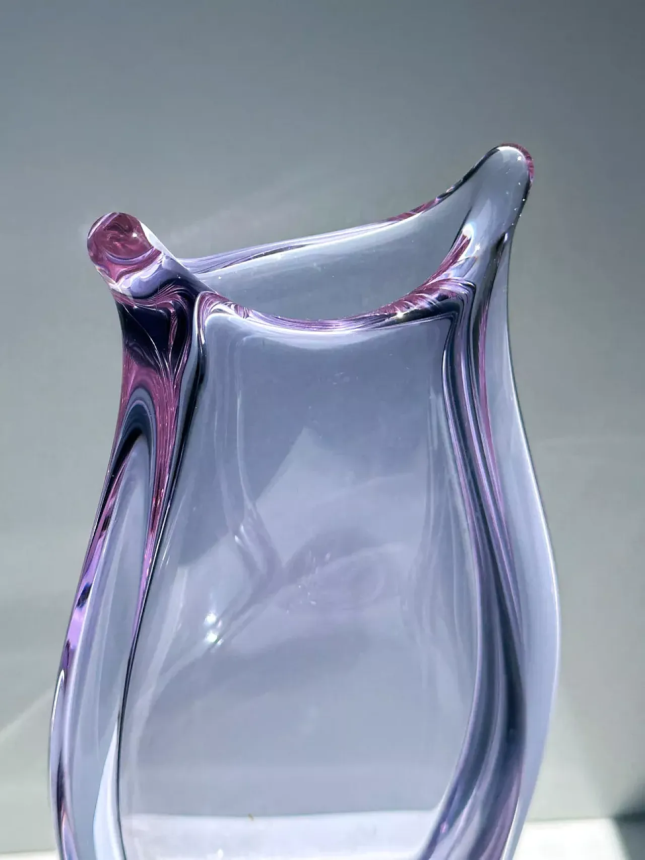 Bohemian Alexandrite Glass Vase by Miroslav Klinger, 1960s 2