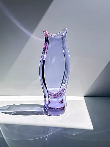 Bohemian Alexandrite Glass Vase by Miroslav Klinger, 1960s