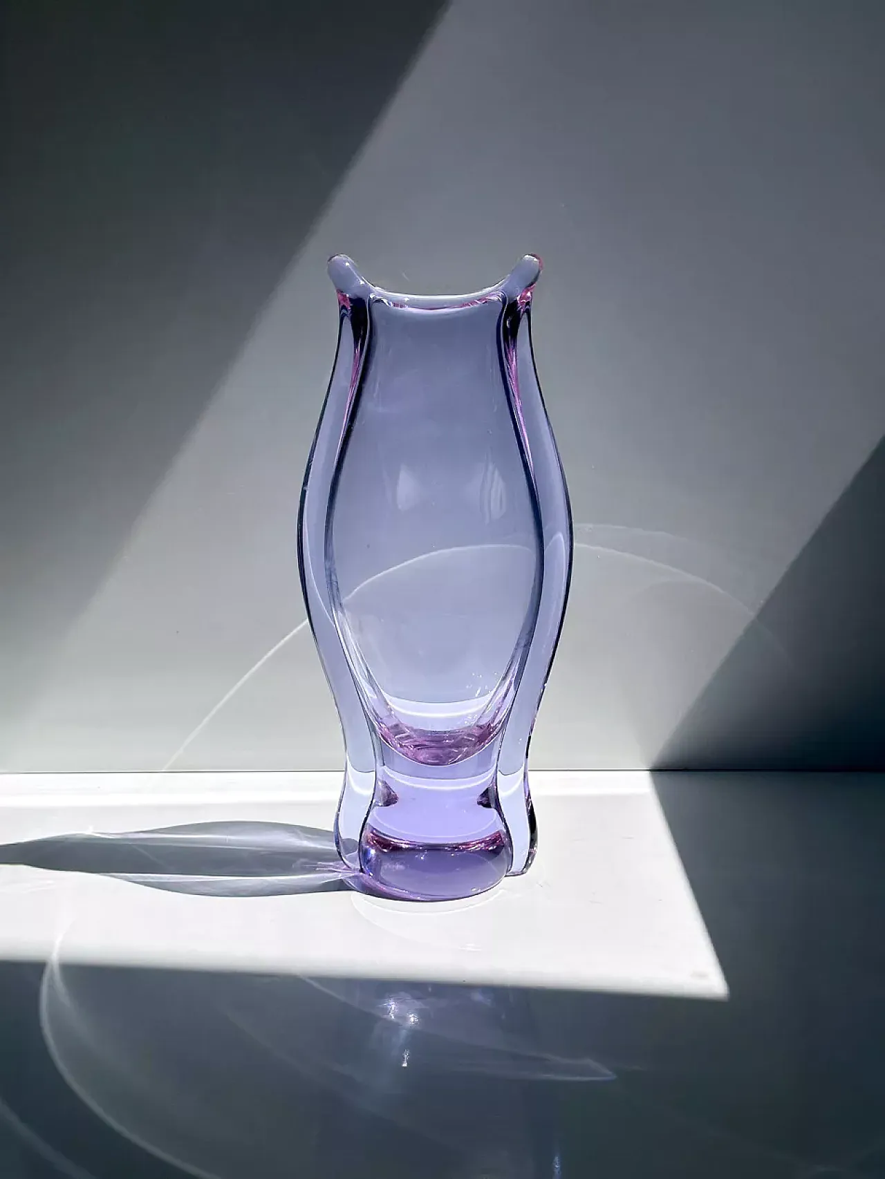 Bohemian Alexandrite Glass Vase by Miroslav Klinger, 1960s 5