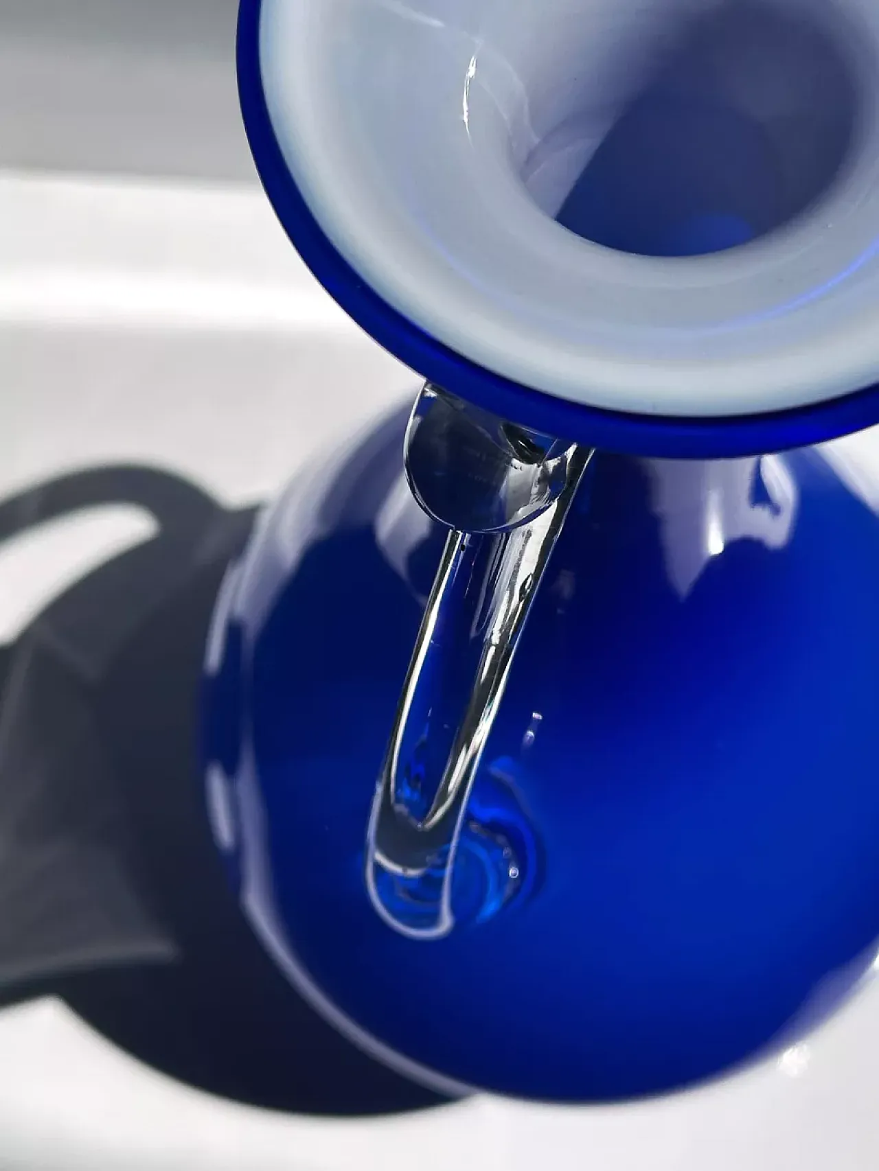 Postmodern handle vase kobalt blue postmodern 2