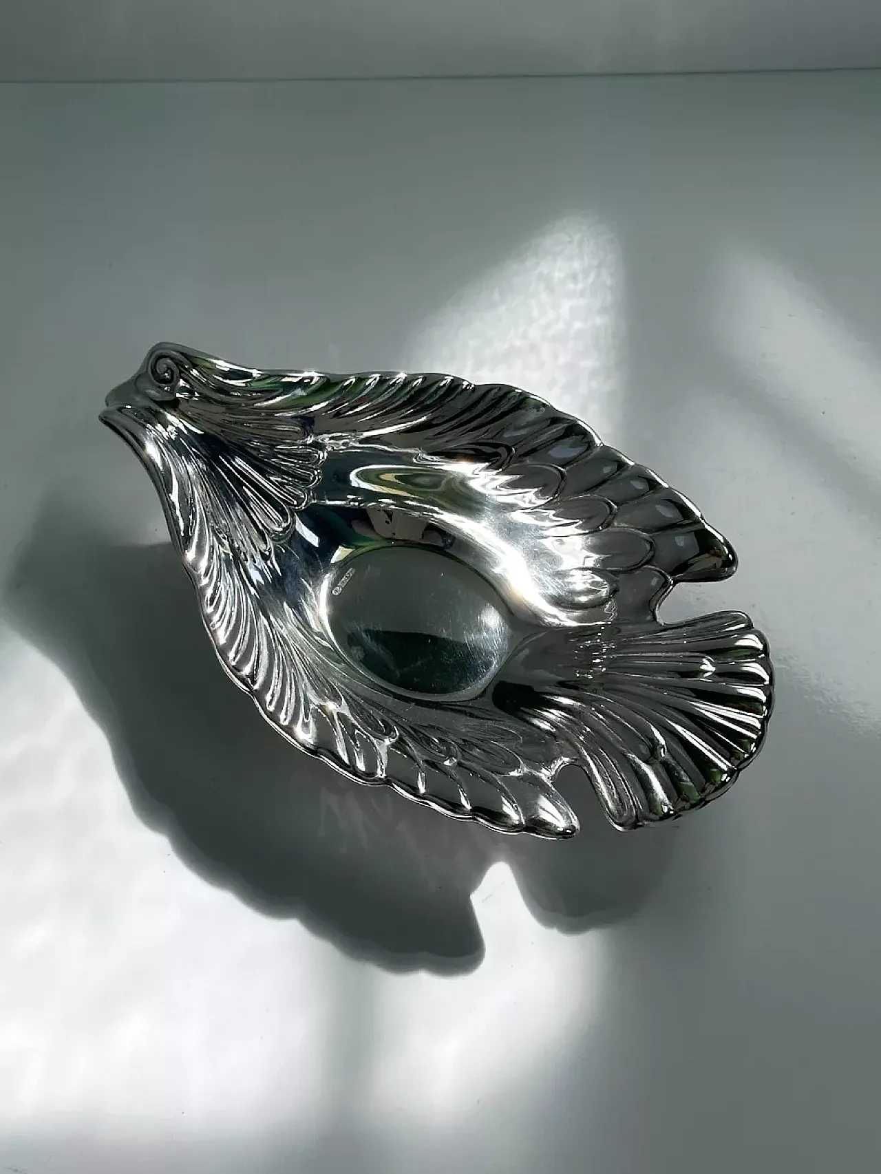 Ciotola di colomba argentata italiana degli anni '70 3