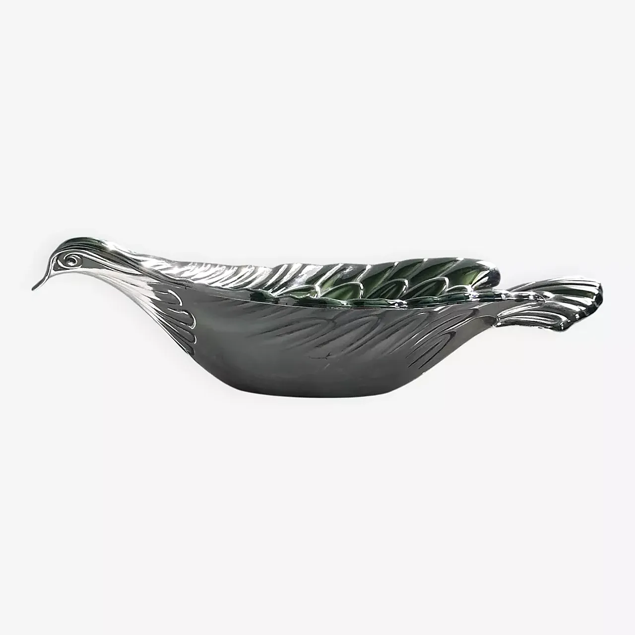 Ciotola di colomba argentata italiana degli anni '70 6