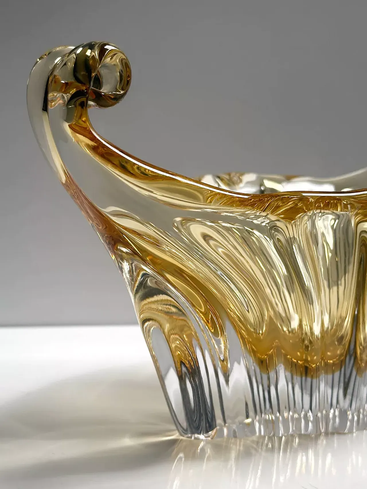 Champagne Gold Murano Vide Poche, anni '60 4