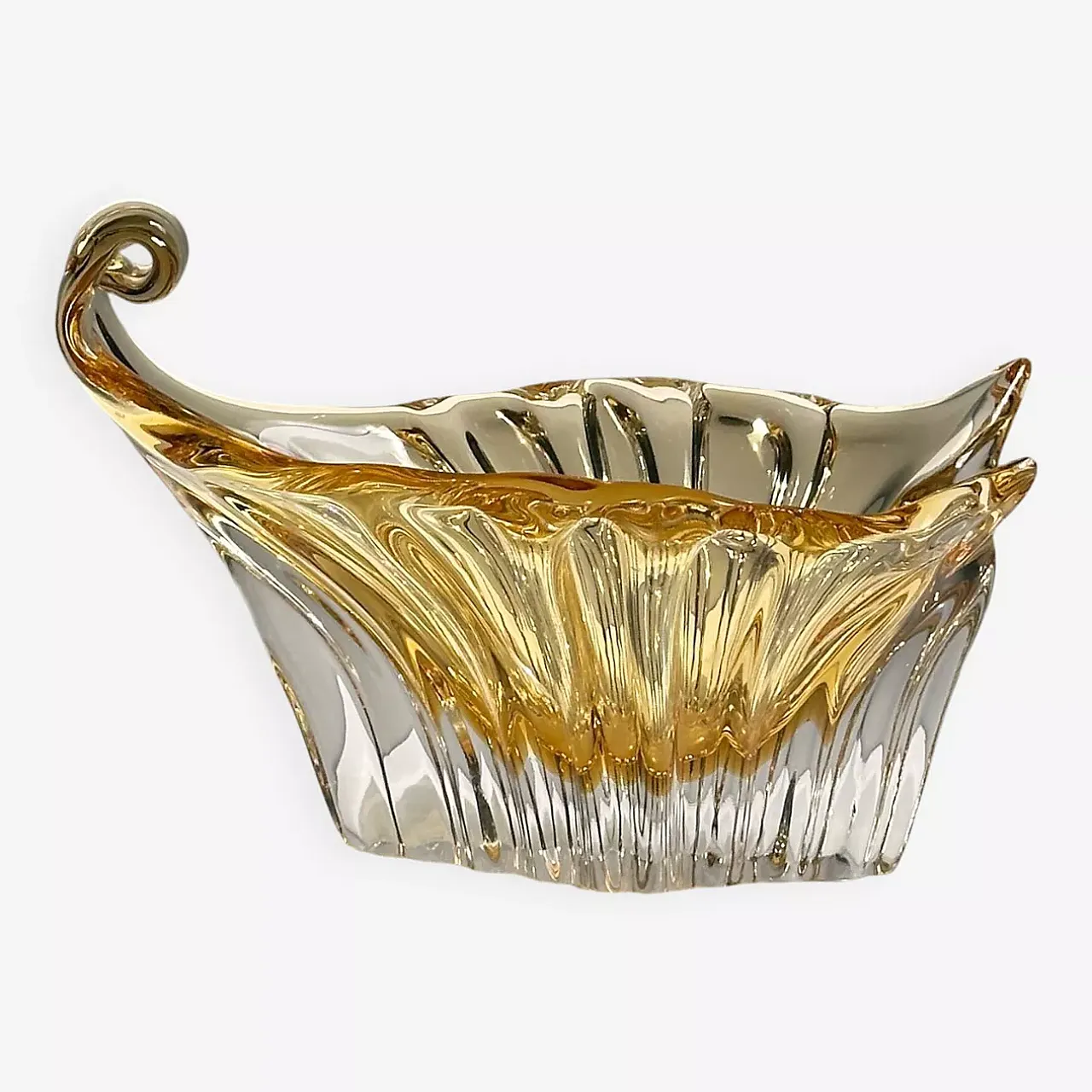 Champagne Gold Murano Vide Poche, anni '60 6