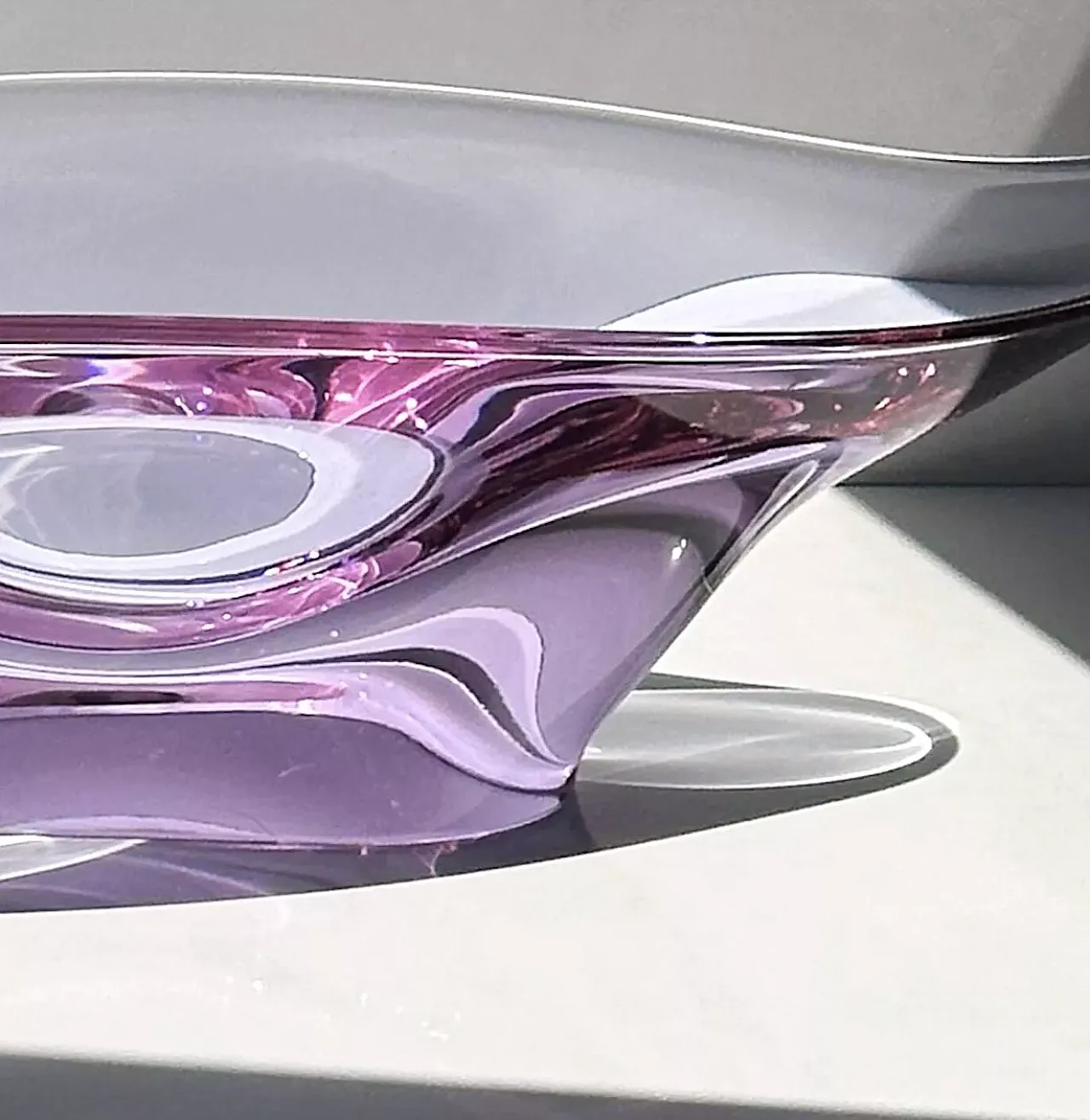 Ciotola Alessandrite di Boemia vetro neodymio di Skrdlovice, anni '60 4