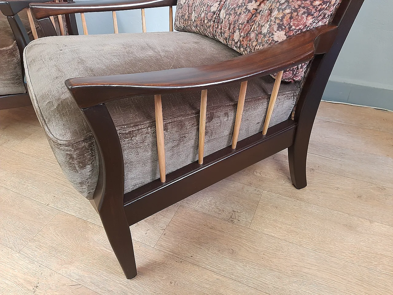 Pair of armchairs Paolo Buffa style, 50s 4