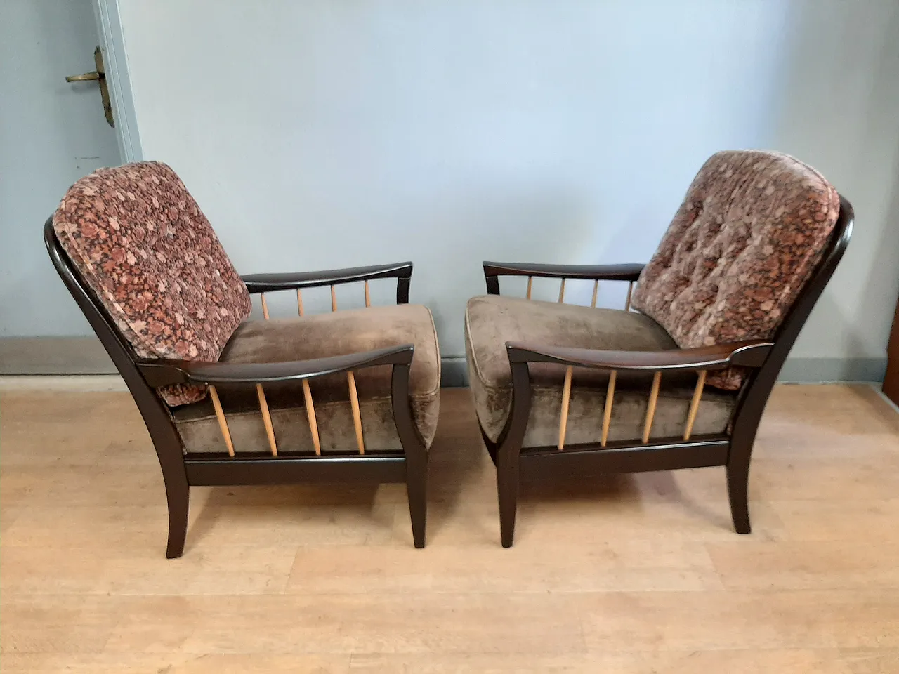 Pair of armchairs Paolo Buffa style, 50s 6