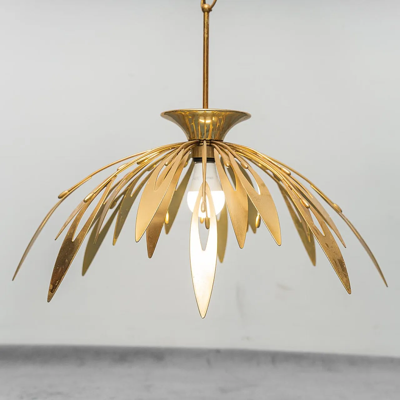 70s brass chandelier 2