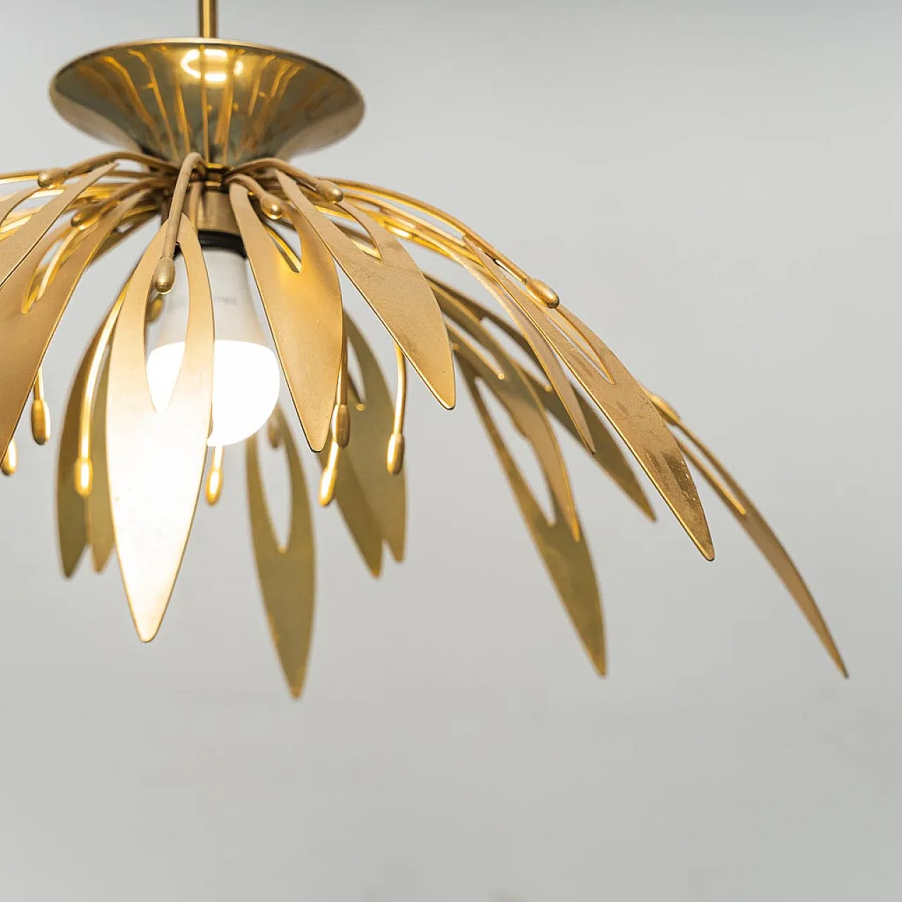 70s brass chandelier 6