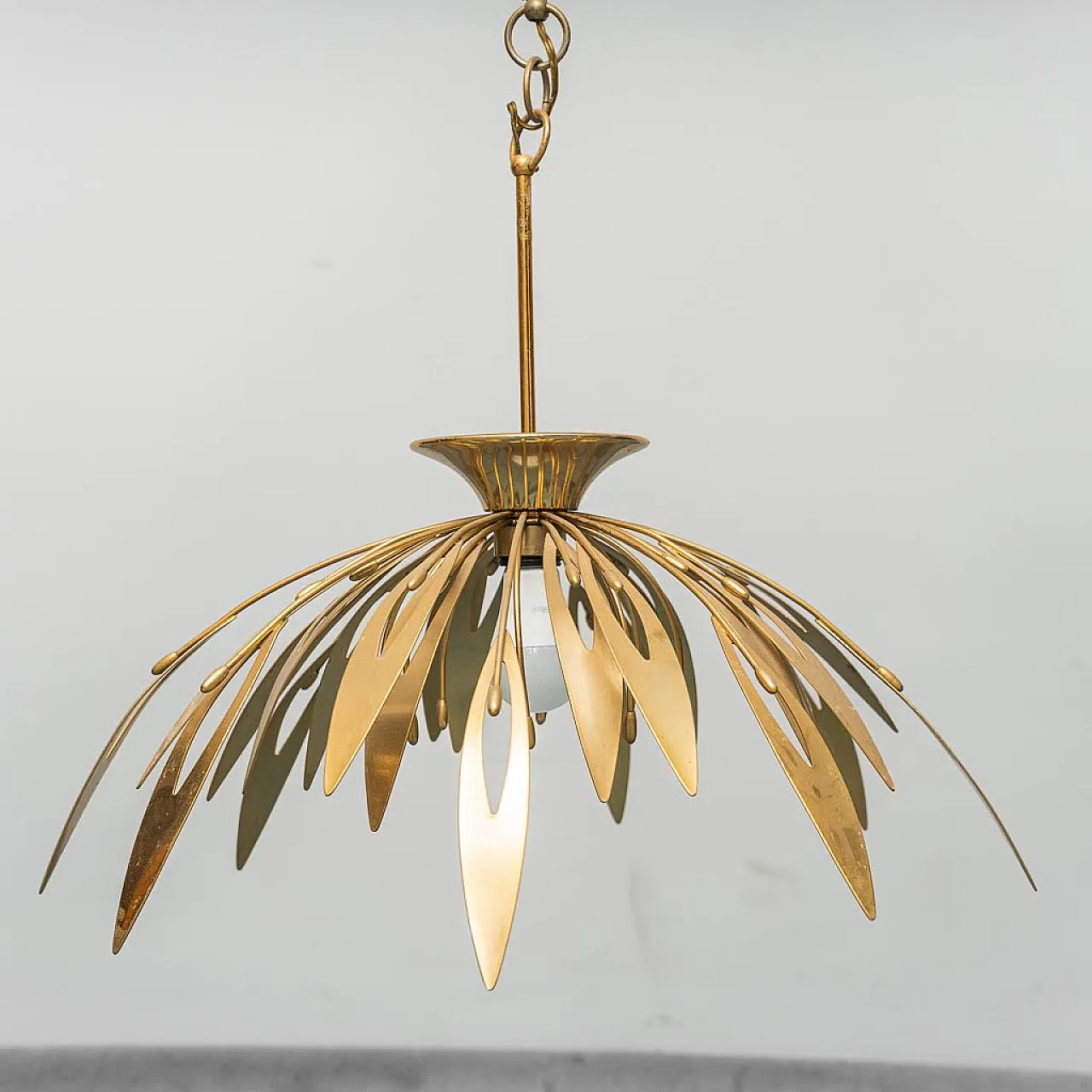 70s brass chandelier 9