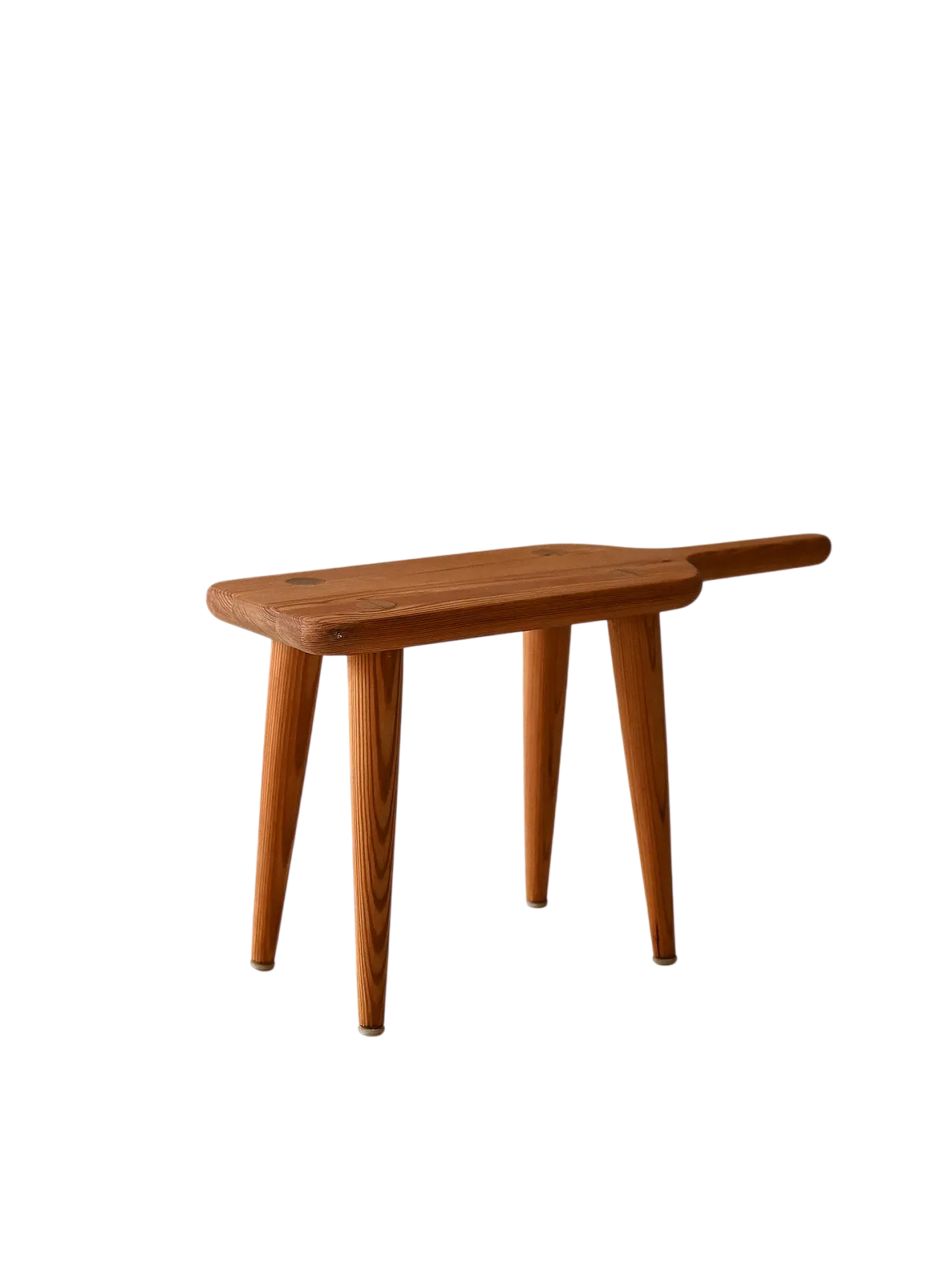 Scandinavian stool in larch, 1950s 5