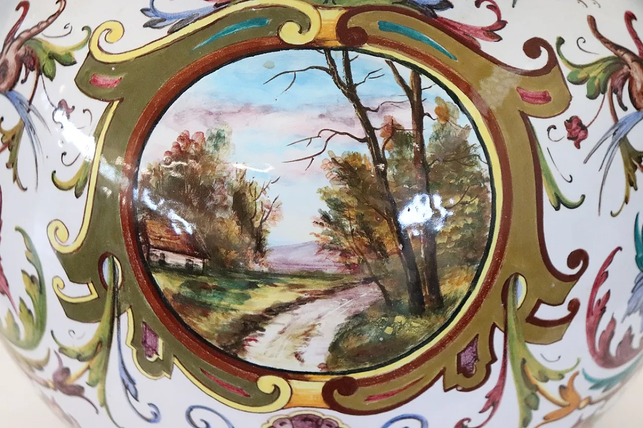 Vaso in ceramica decoro classico, Faenza anni '50 7