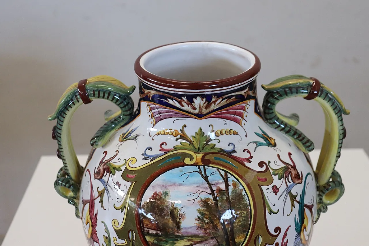 Vaso in ceramica decoro classico, Faenza anni '50 8