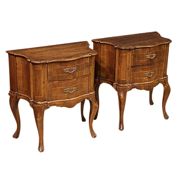Couple Venetian bedside tables from the mid -twentieth century