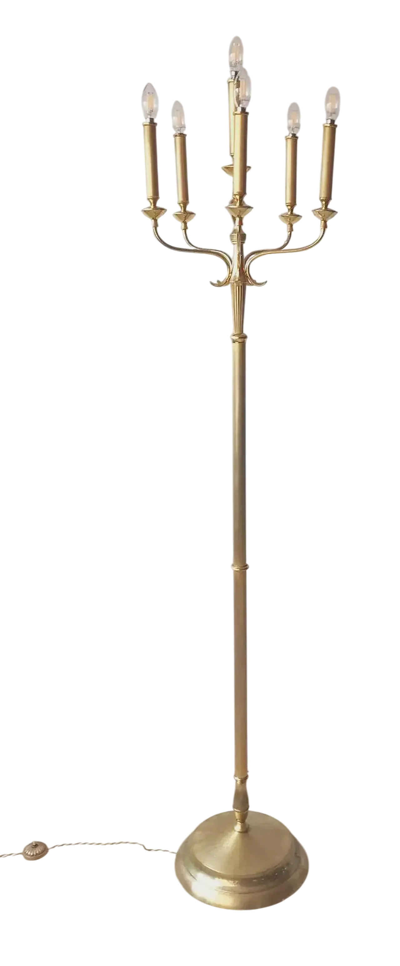 Qazqa Botanica - Lampada Da Terra Retrò - 2 Luce - 600 Mm - Oro