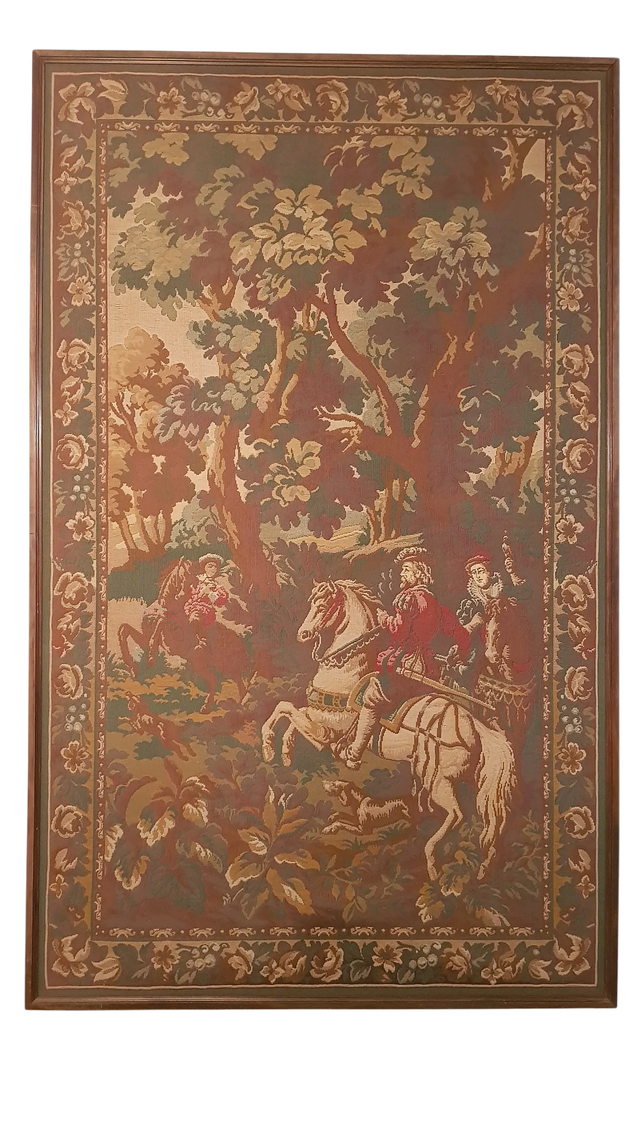 Neo-Renaissance tapestry with hunting scenes, 60s 6