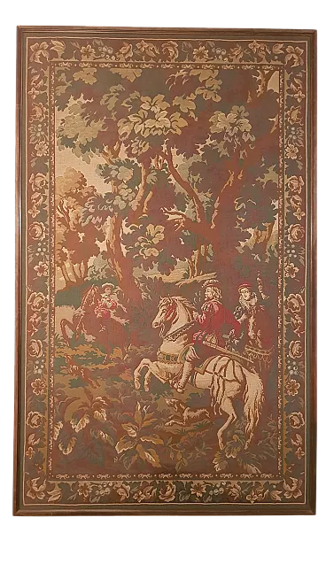 Arazzo neorinascimentale con scene di caccia, anni '60