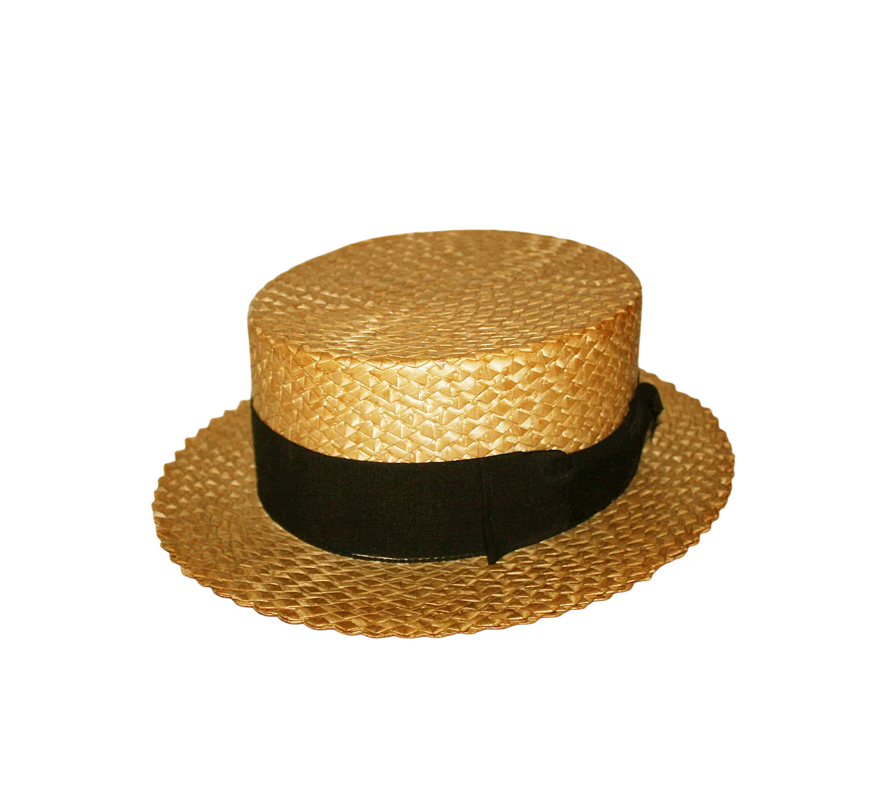 ANTICO Cappello Estivo in Paglia Del 1920, fascia nera / unisex 9