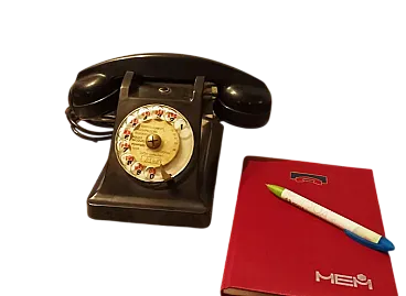 Telefono francese in Bachelite Nera, anni '60