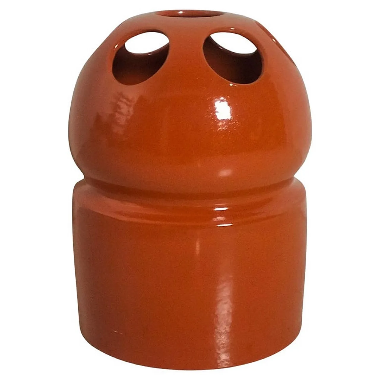Ceramic Umbrella Stand orange, 1970s 1