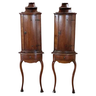 Pair of antique corner side boards, 18th century