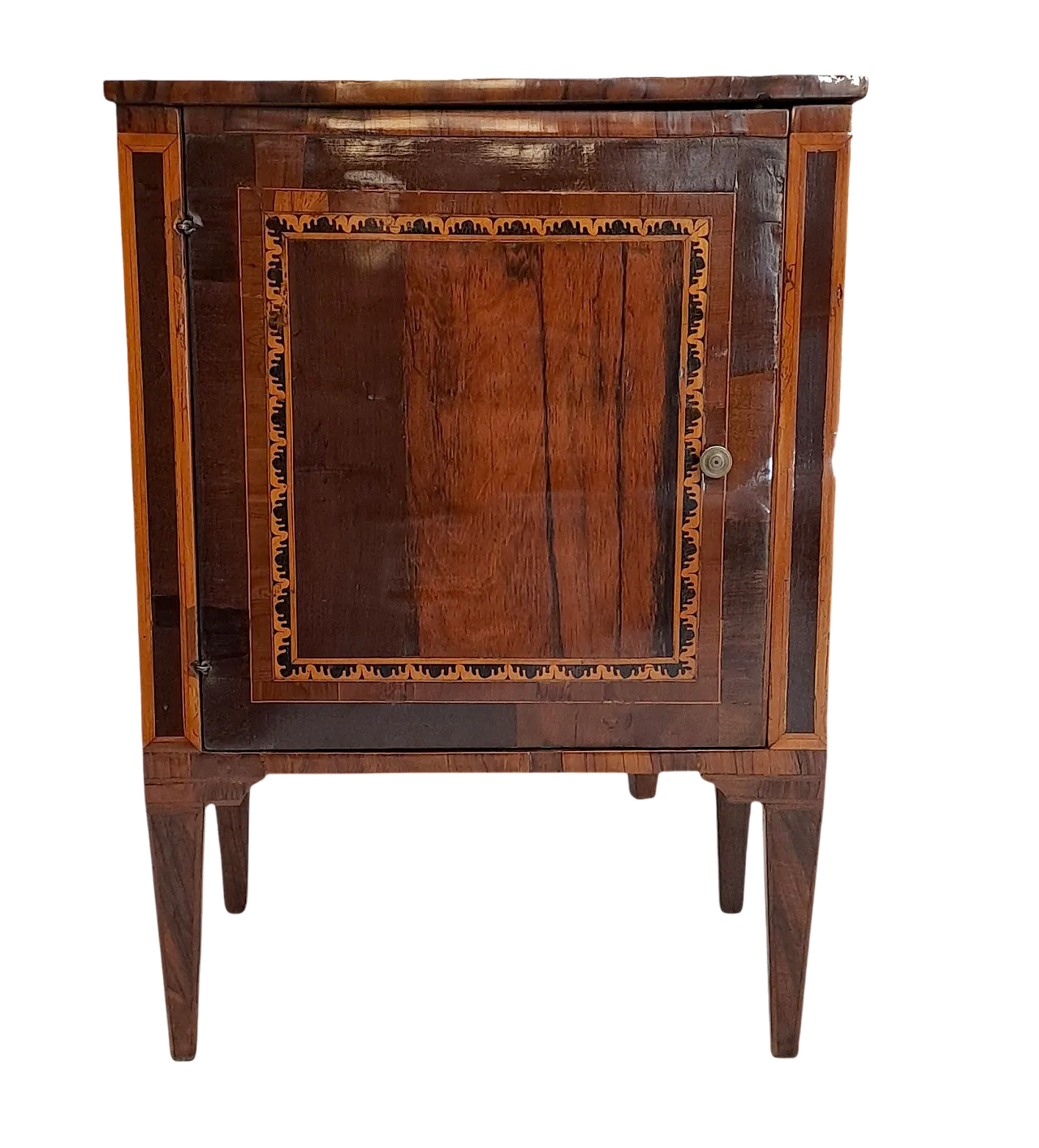 Inlaid Louis XVI bedside table, Lombardy, 18th century 11