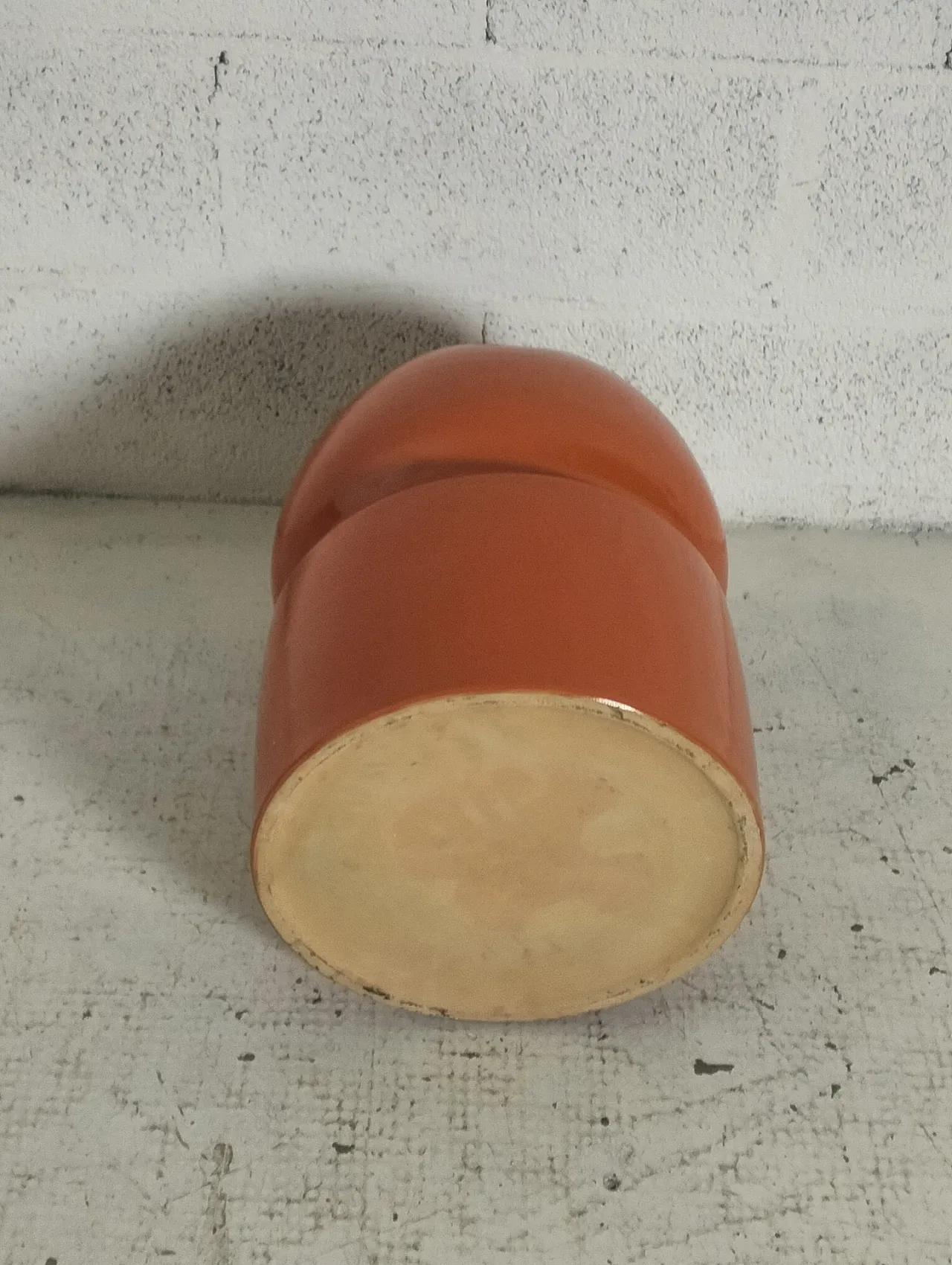 Ceramic Umbrella Stand orange, 1970s 7