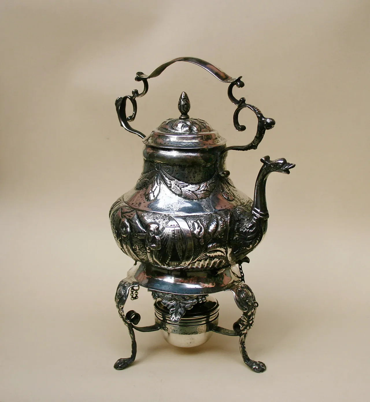 Antique Samovar d'argento, Balaam e Angelo, Hanau 1