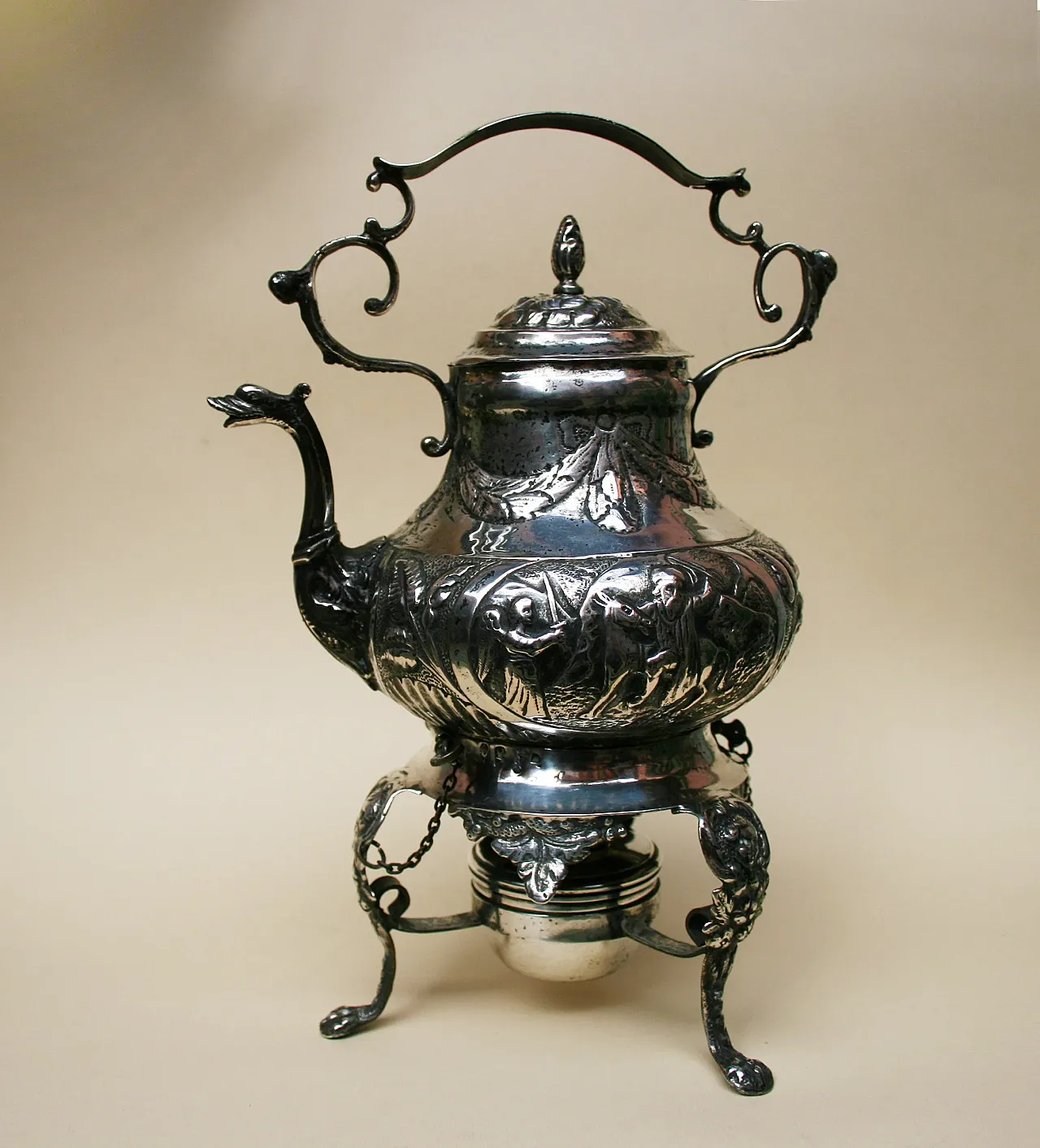 Antique Samovar d'argento, Balaam e Angelo, Hanau 2