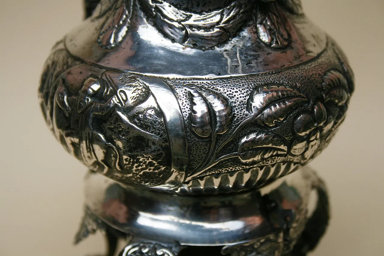 Antique Samovar d'argento, Balaam e Angelo, Hanau 5