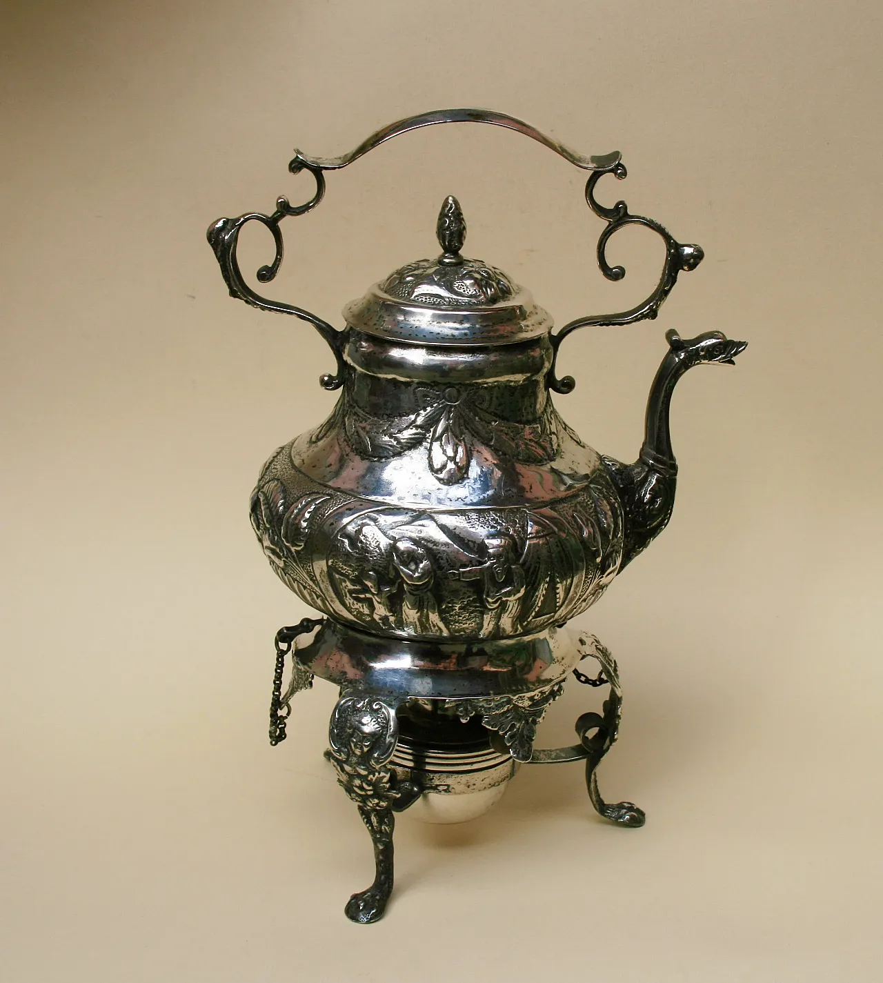 Antique Samovar d'argento, Balaam e Angelo, Hanau 8