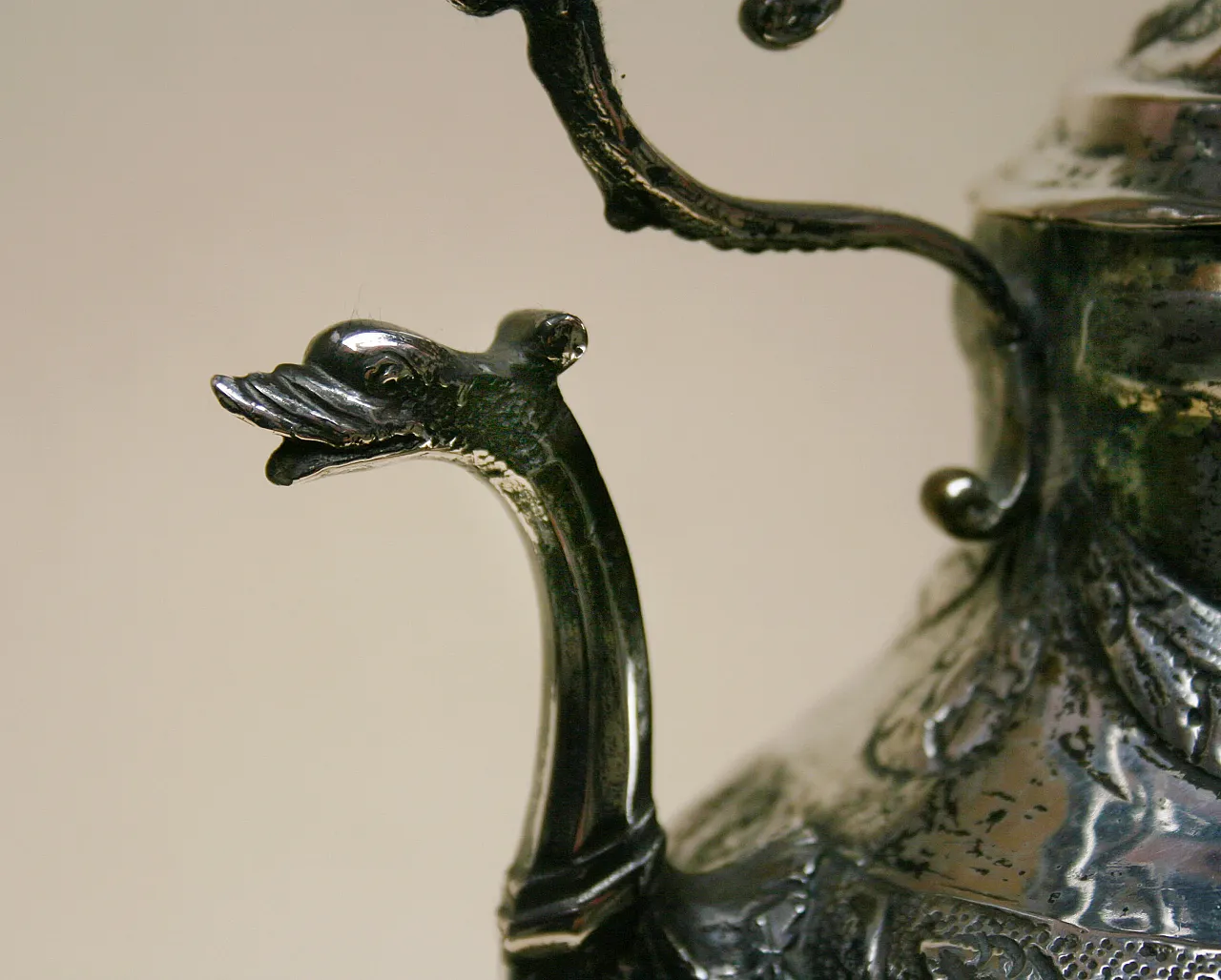 Antique Samovar d'argento, Balaam e Angelo, Hanau 10