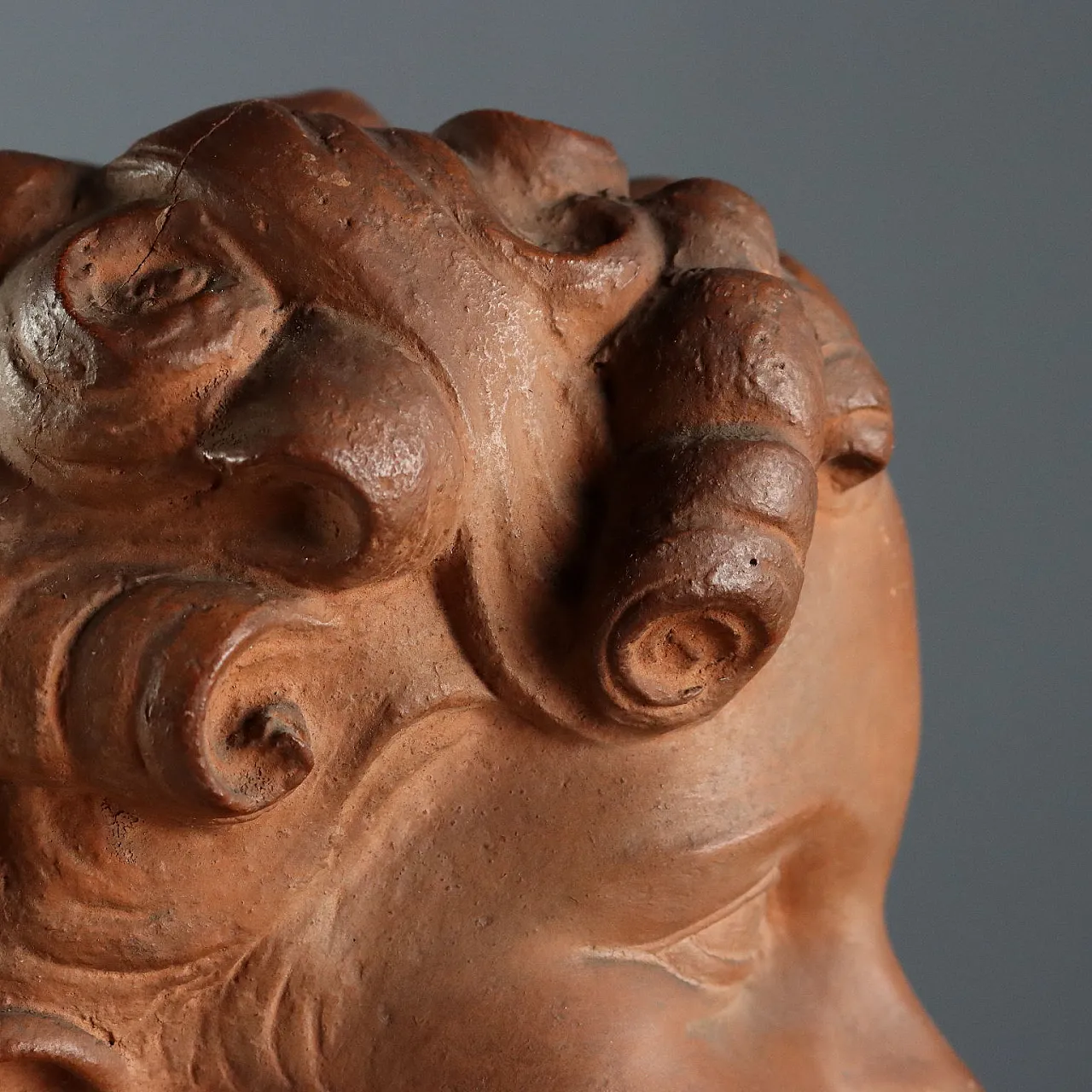 Bust of boy in yerracotta by A. Menchi Art, 20th century 6