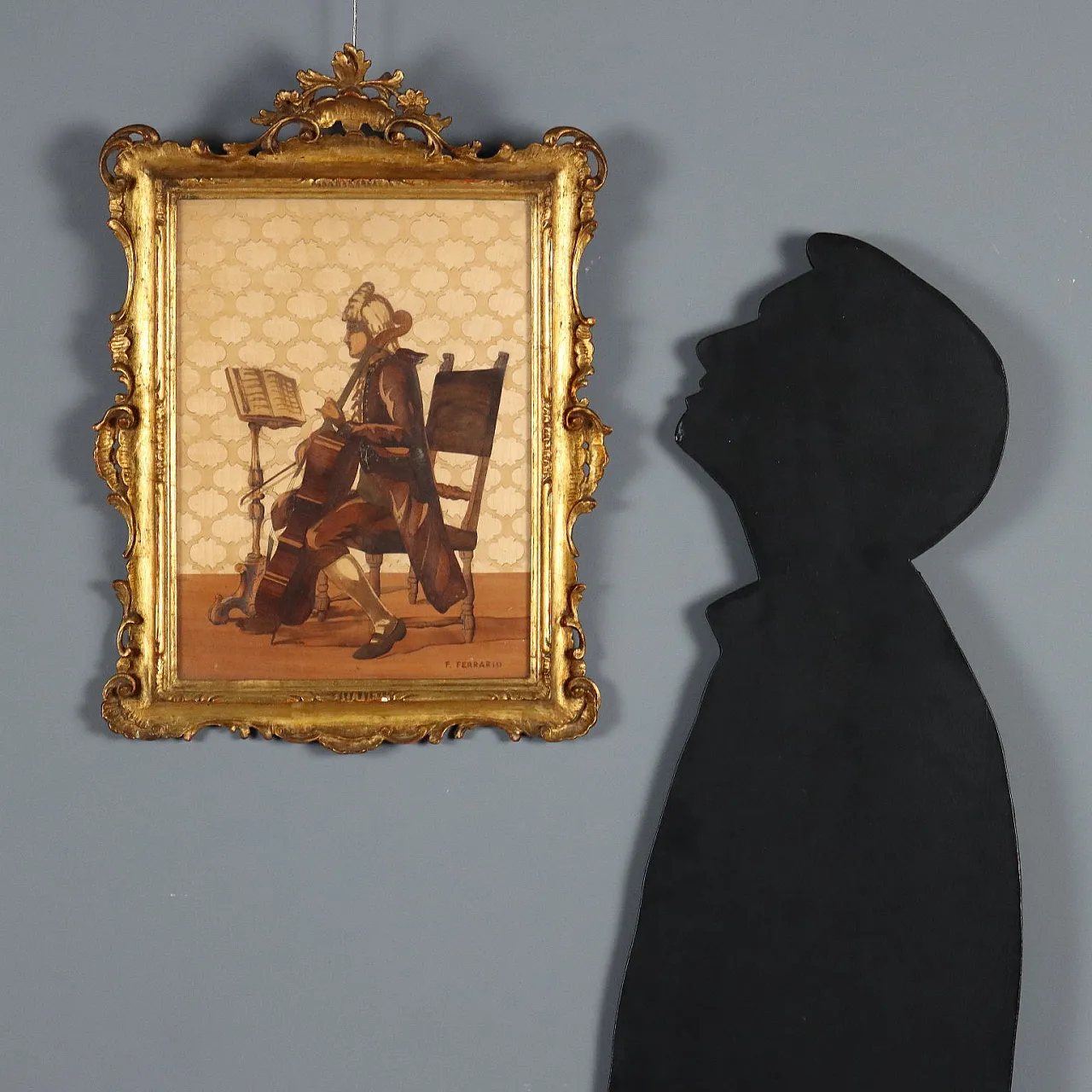 The Cellist by Francesco Ferrario, 1930s 2