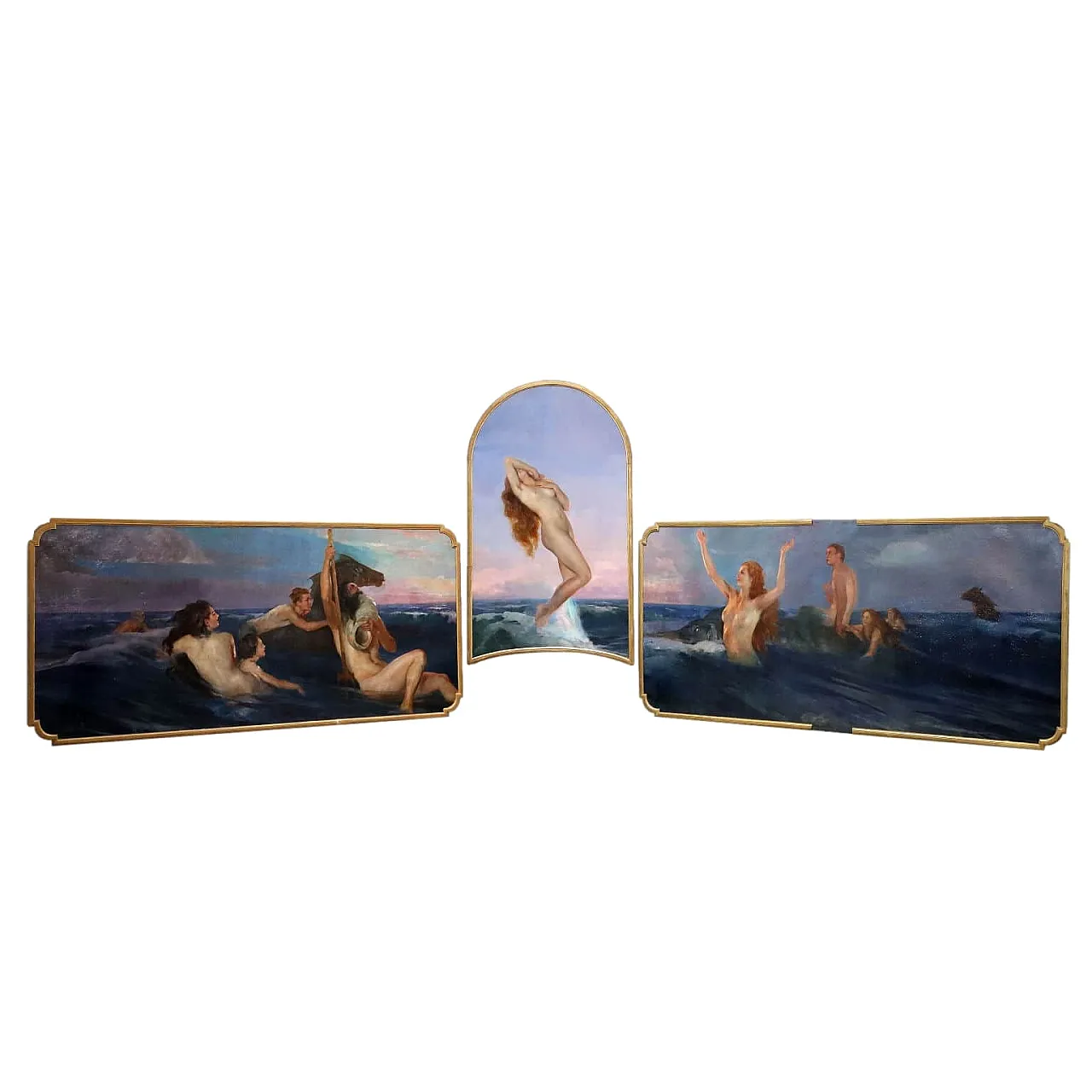 Painting by Luigi Brignoli, oil on canvas, 1930s 1