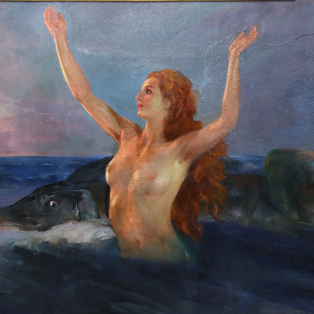 Painting by Luigi Brignoli, oil on canvas, 1930s 8