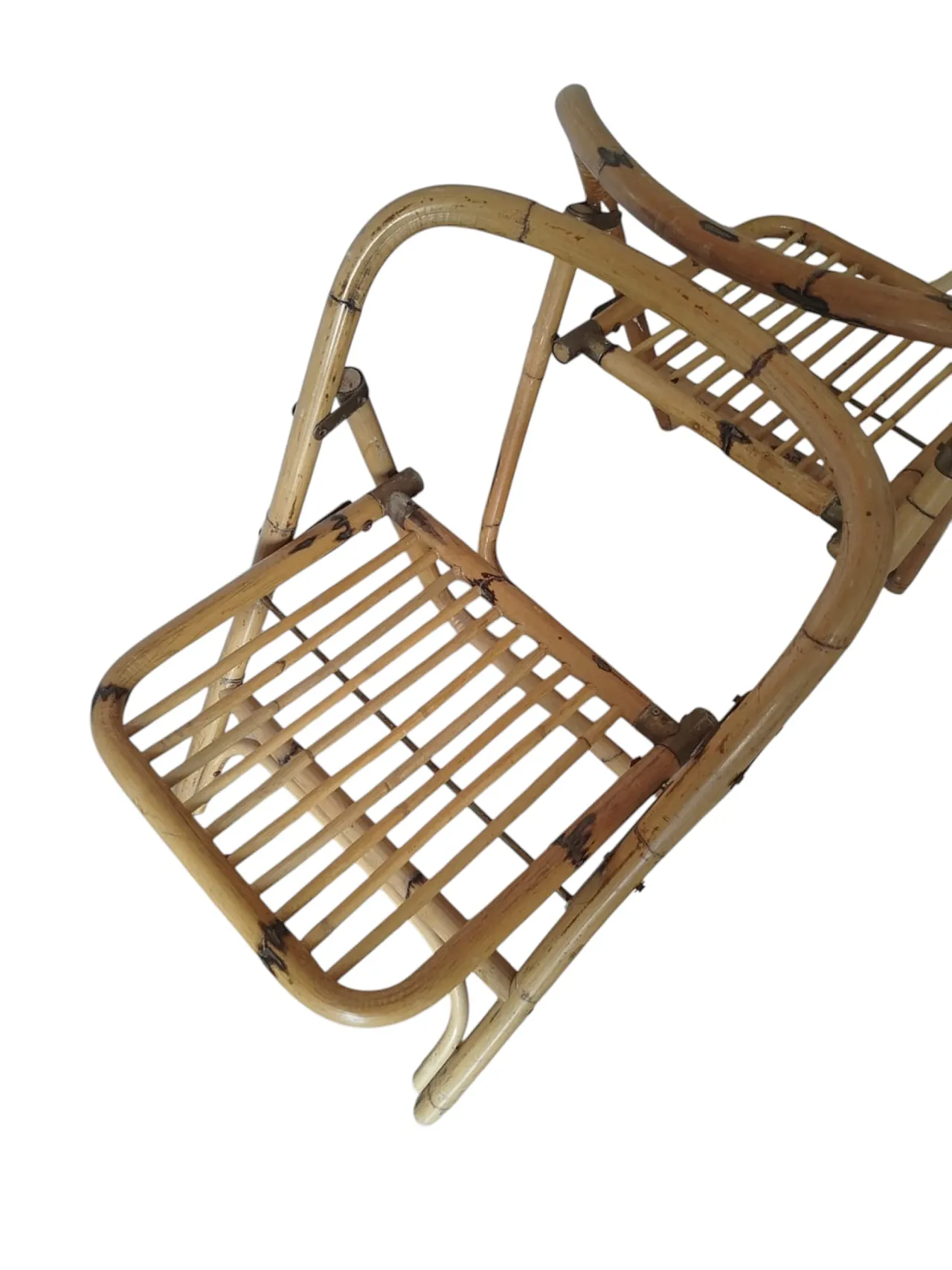 Coppia di sedie in bambù di Dal Vera, anni '50 1