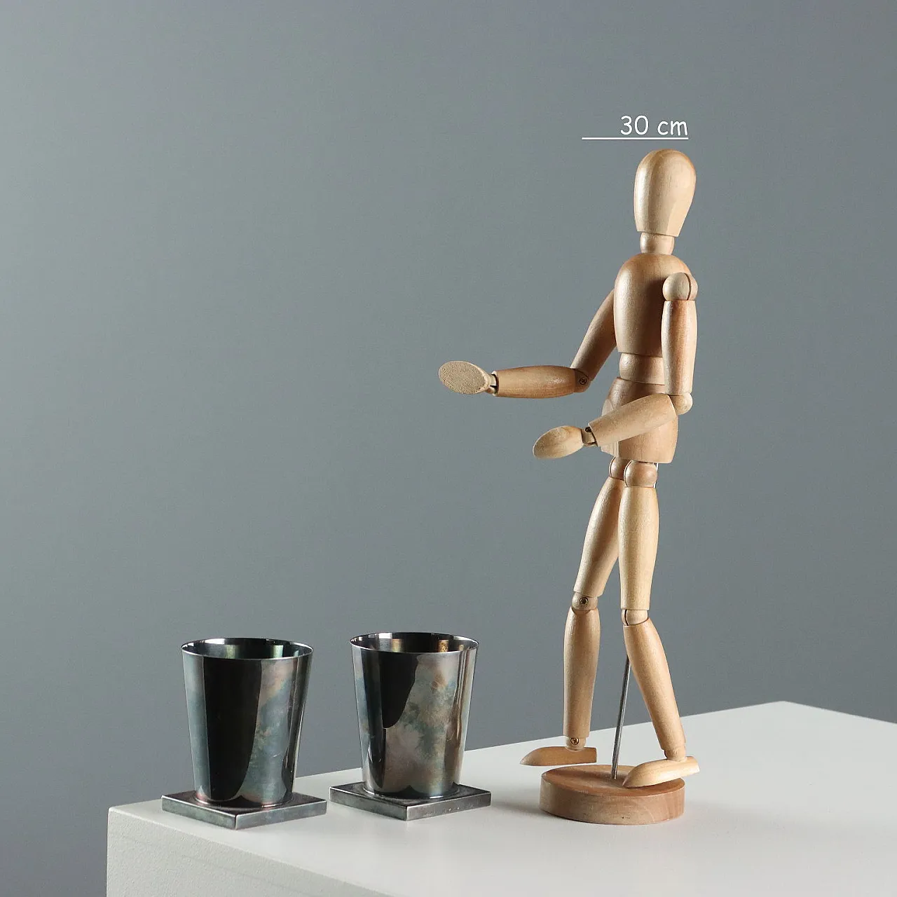 Coppia di bicchieri in argento 925 di Pampaloni, '900 2