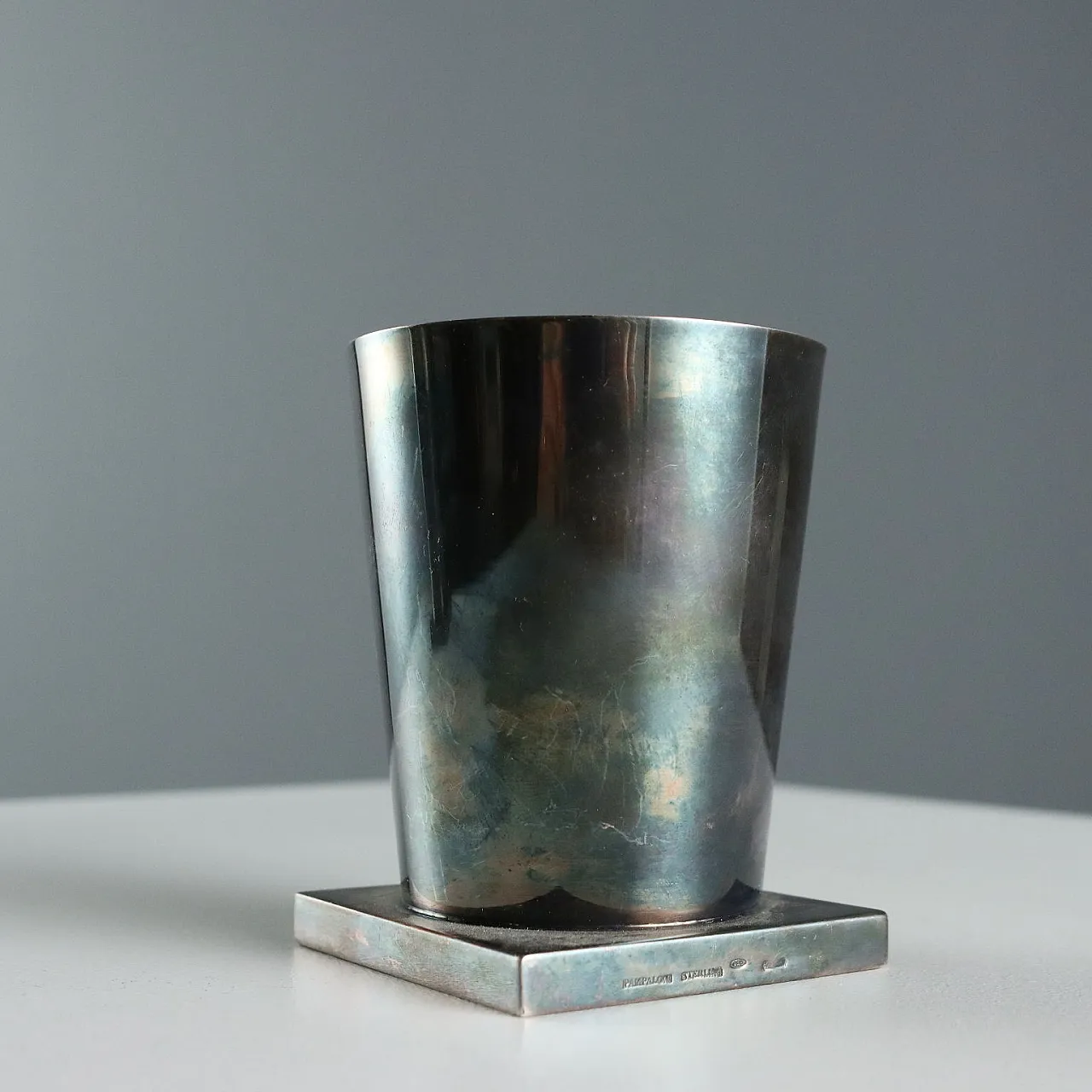 Coppia di bicchieri in argento 925 di Pampaloni, '900 6