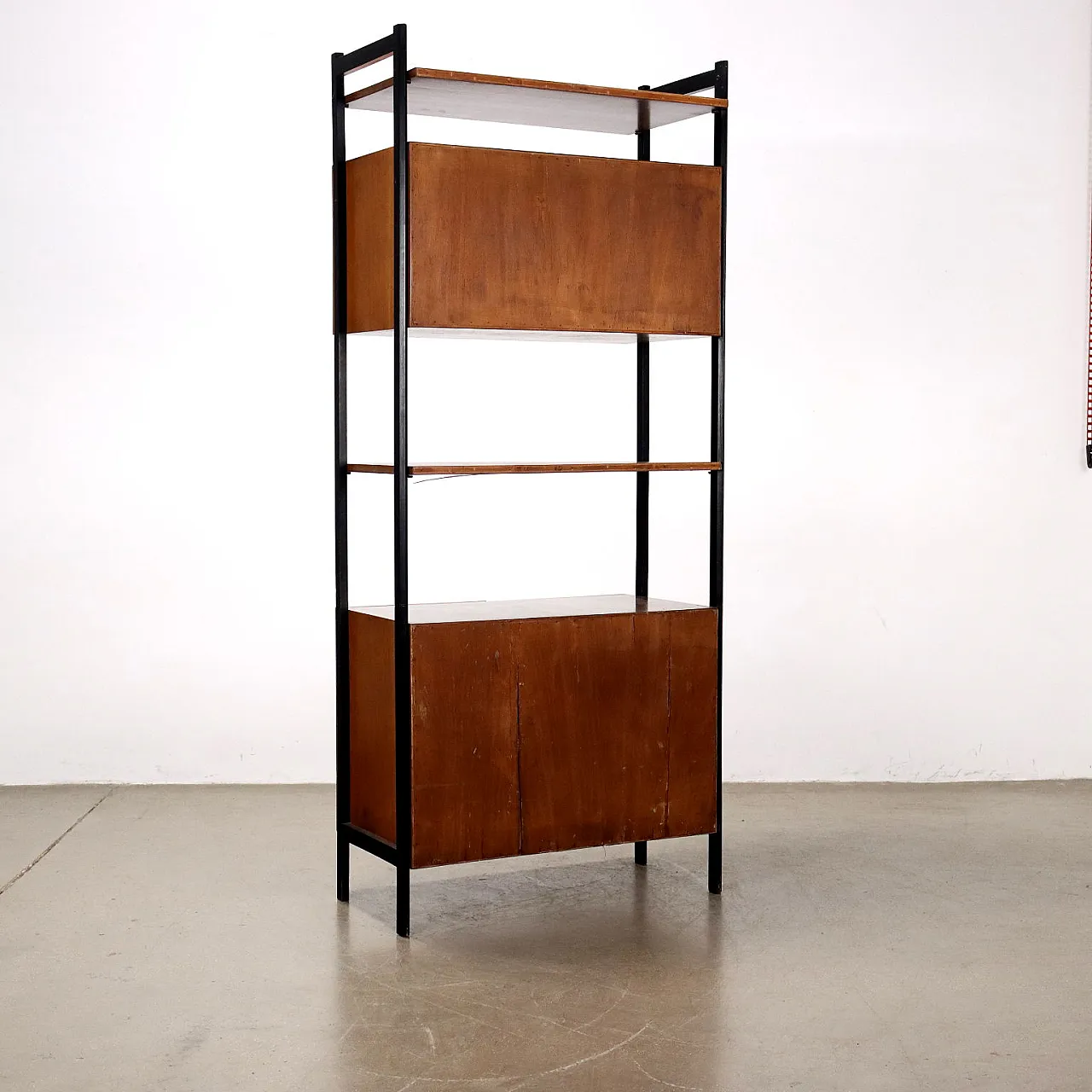 Libreria impiallacciata in teak, anni '60 8