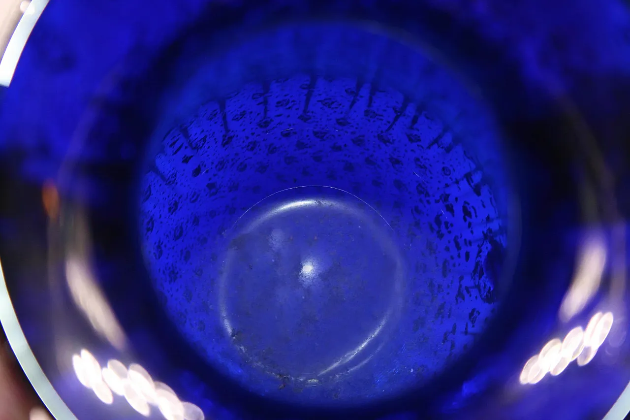 Vaso di Murano Barovier e Toso blu cobalto e argento, anni '50 8