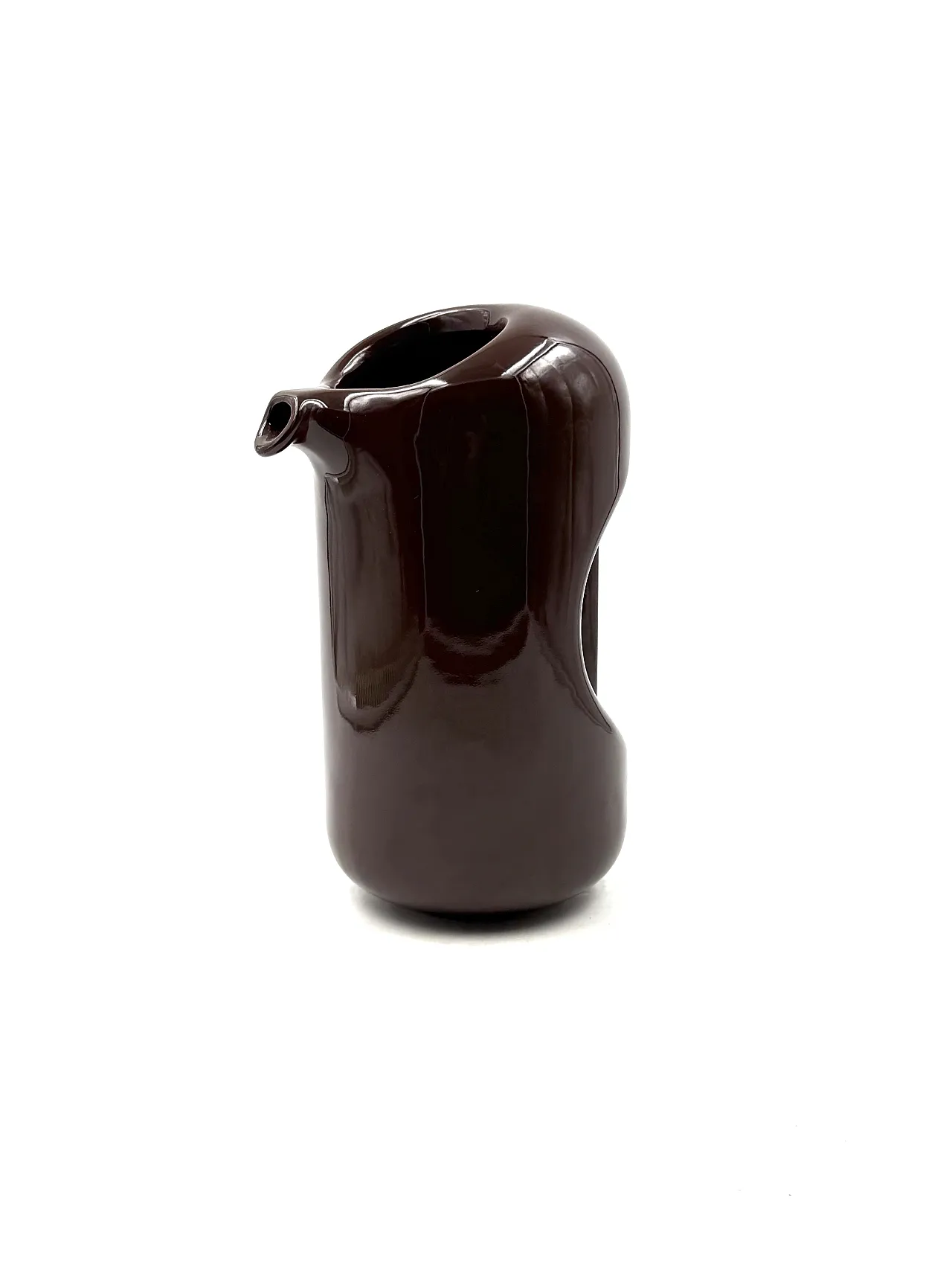 Vase/Brocca in Ceramic Space Age Brown, the Picchio Italy 1970s 8