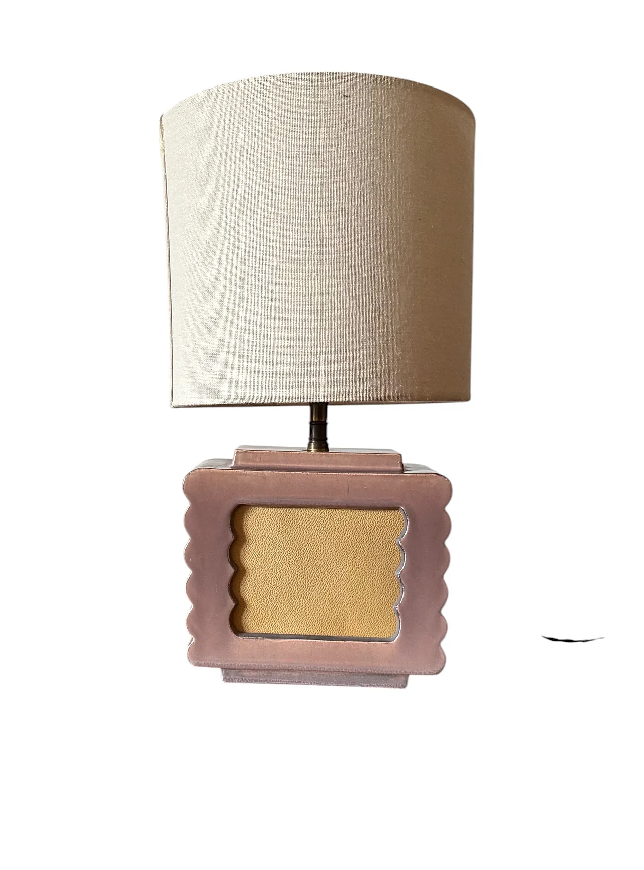 Lampada da tavolo in ceramica Art Déco di Andre Fau Francia, anni '40 1