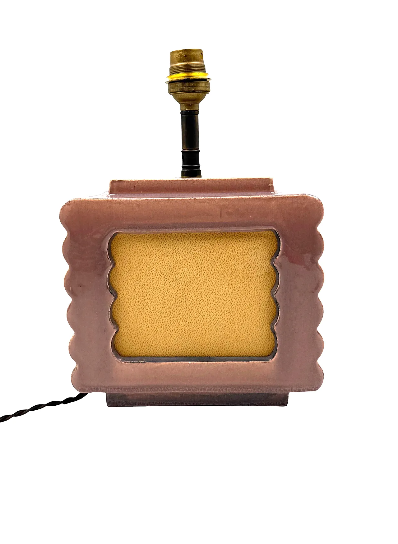 Lampada da tavolo in ceramica Art Déco di Andre Fau Francia, anni '40 8